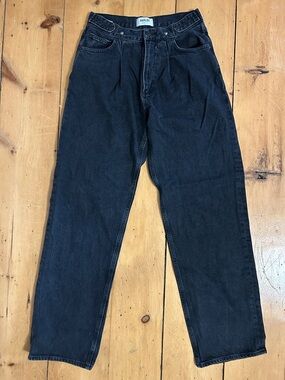 Agolde Black Relaxed High-Rise Baggy Jeans